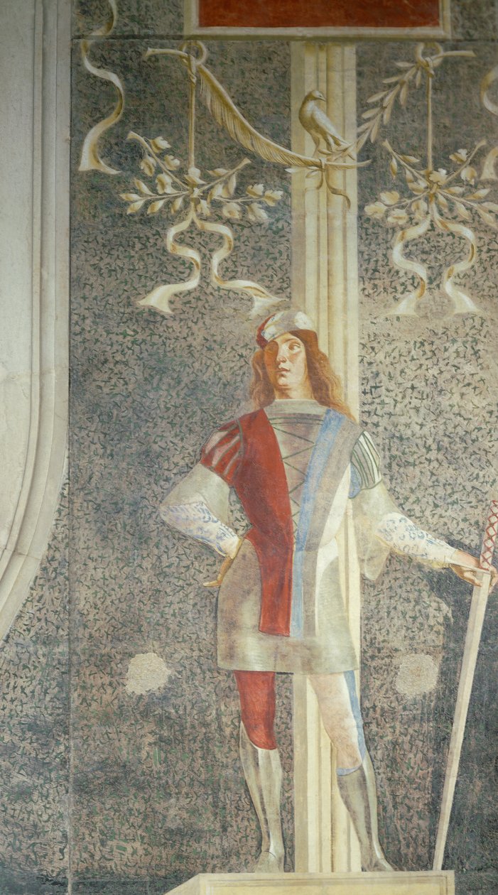 Nagrobek senatora Augustyna Onigo, autorstwa Lorenzo Lotto (ok. 1480-1556), Fragment figury strony, kościół San Nicolo, Treviso autorstwa Lorenzo Lotto