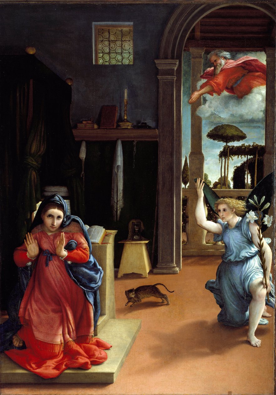 Zwiastowanie autorstwa Lorenzo Lotto