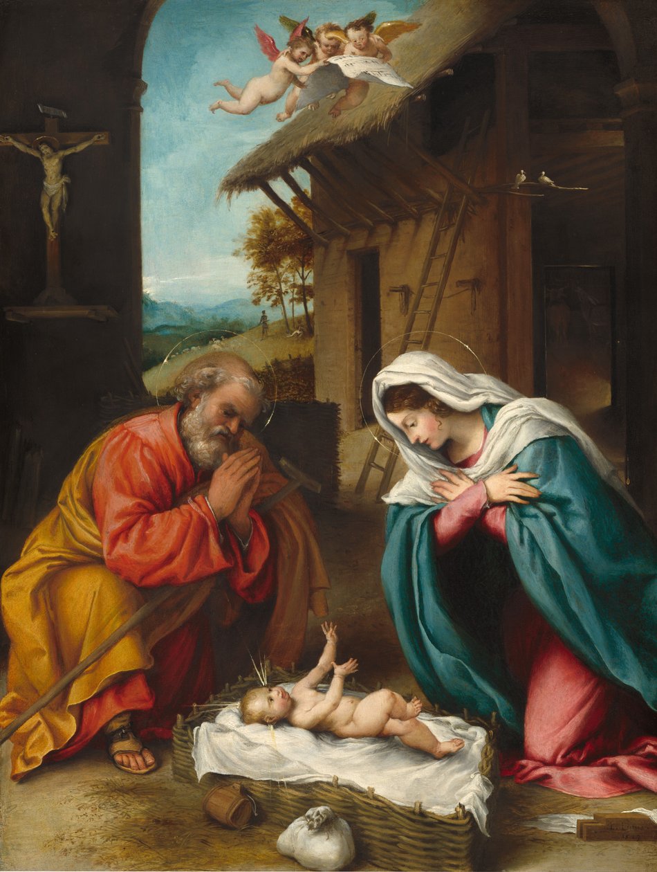 Narodzenia Pańskiego, 1523. autorstwa Lorenzo Lotto