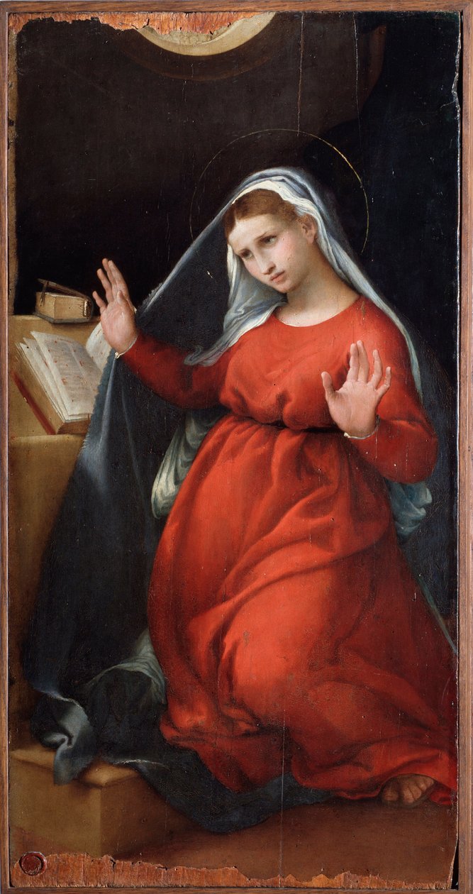 Dziewica Zwiastowania - Malarstwo autorstwa Lorenzo Lotto