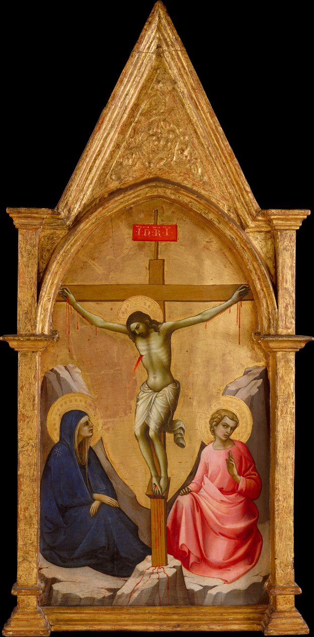 Chrystus Ukrzyżowany między Dziewicą a św. 1406. autorstwa Lorenzo Monaco