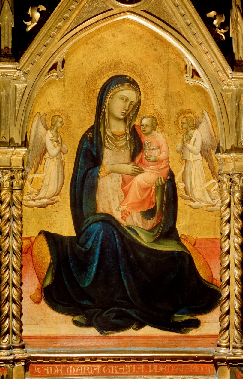 Dziewica z Dzieciątkiem z Aniołami Madonna Pokory, c1408-c1410 autorstwa Lorenzo Monaco
