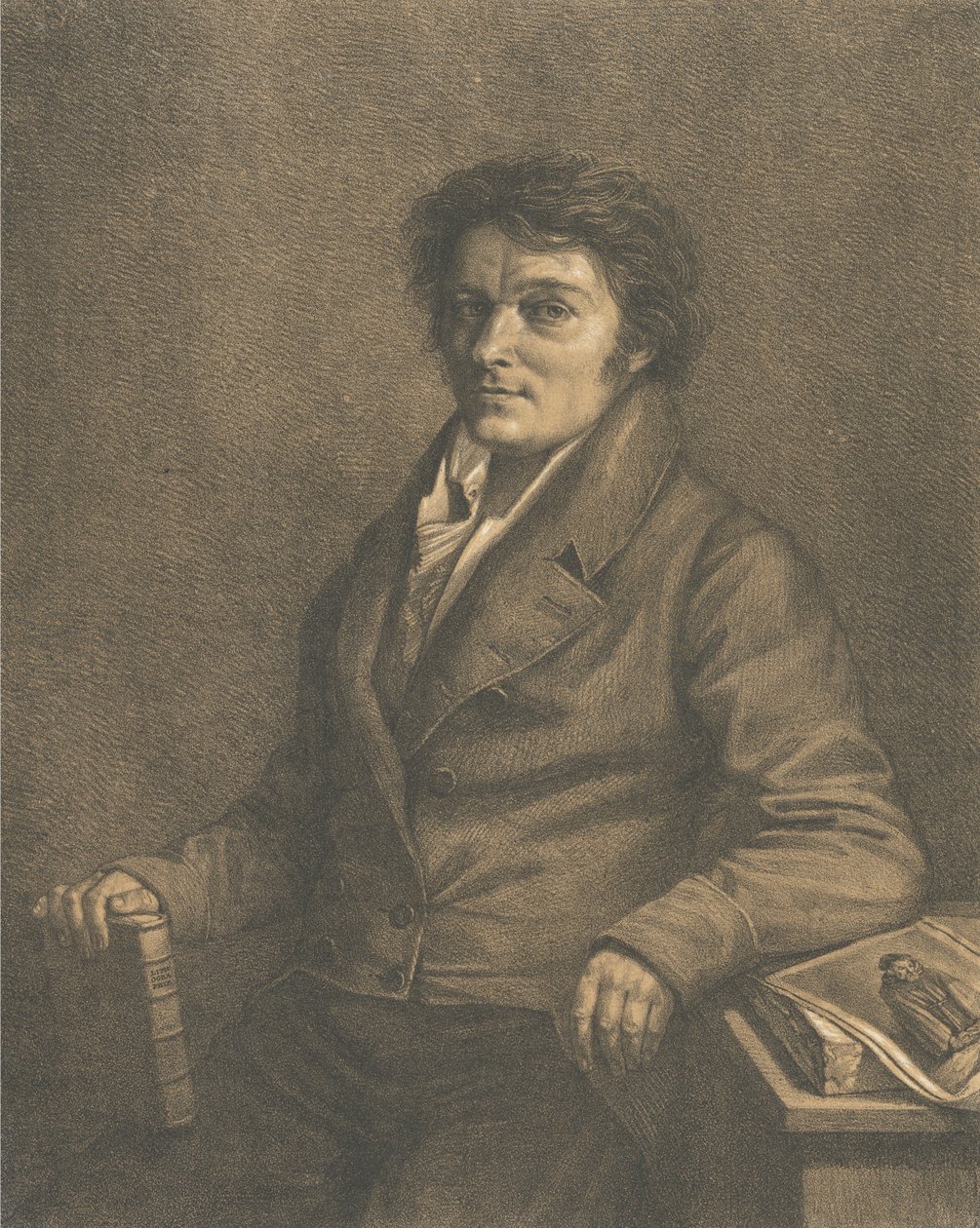 Aloys Senefelder (portret po) autorstwa Lorenzo Quaglio