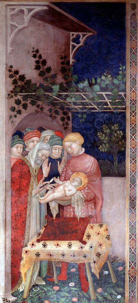 Obrzezanie św. Jana Chrzciciela (Fresco autorstwa Lorenzo Salimbeni