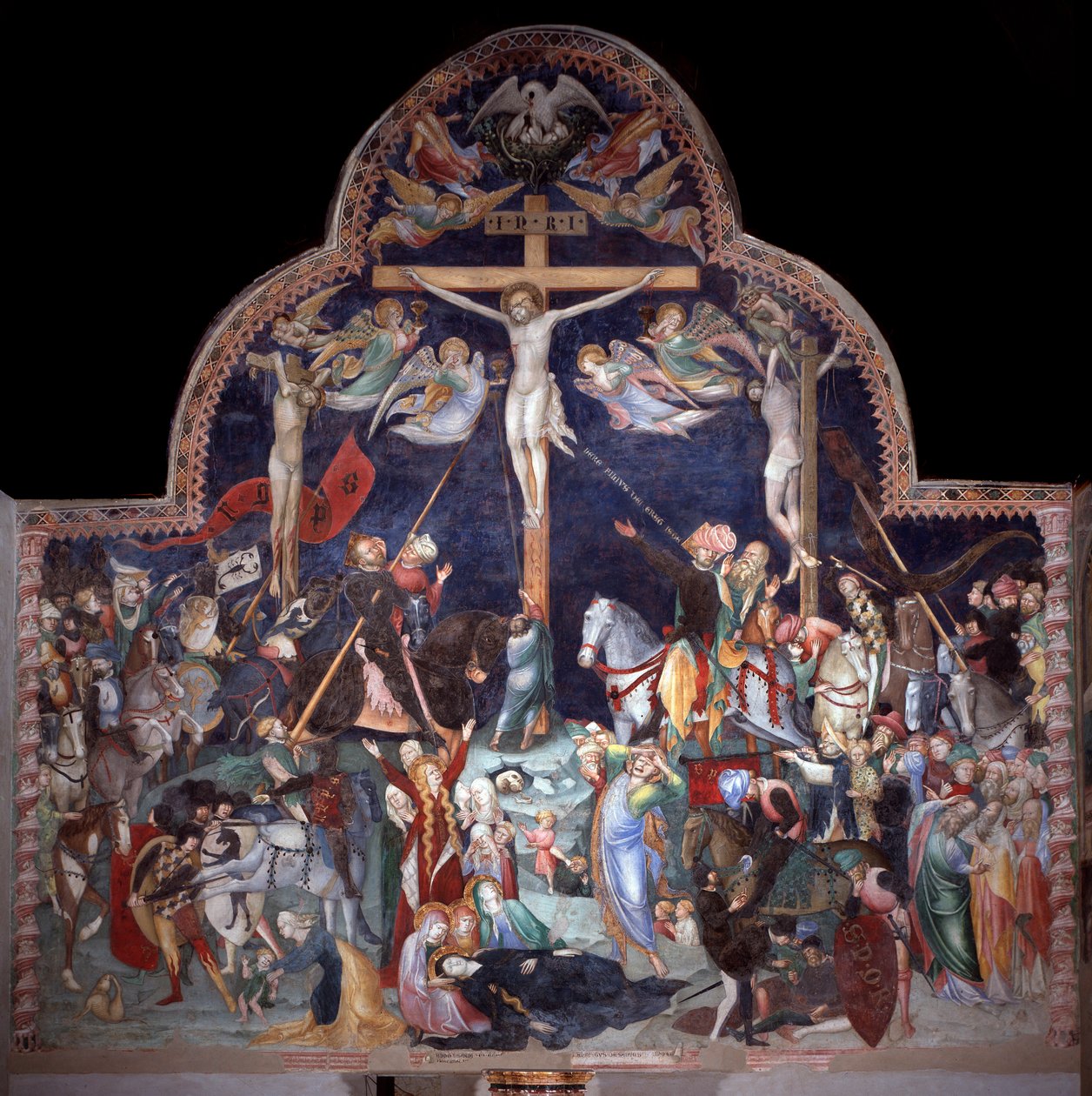 Ukrzyżowanie (Fresco autorstwa Lorenzo Salimbeni