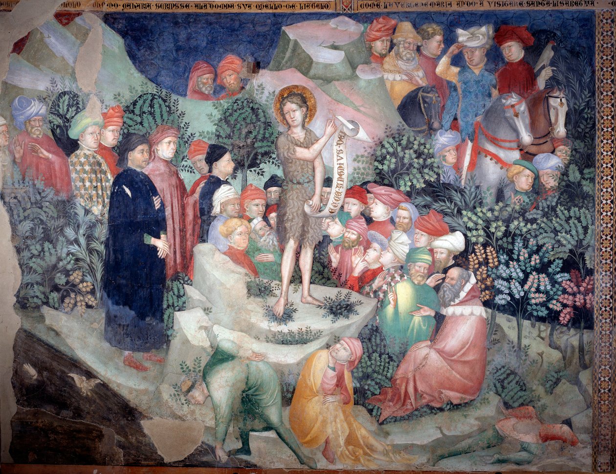 Predykacja św. Jana Chrzciciela (Fresco autorstwa Lorenzo Salimbeni