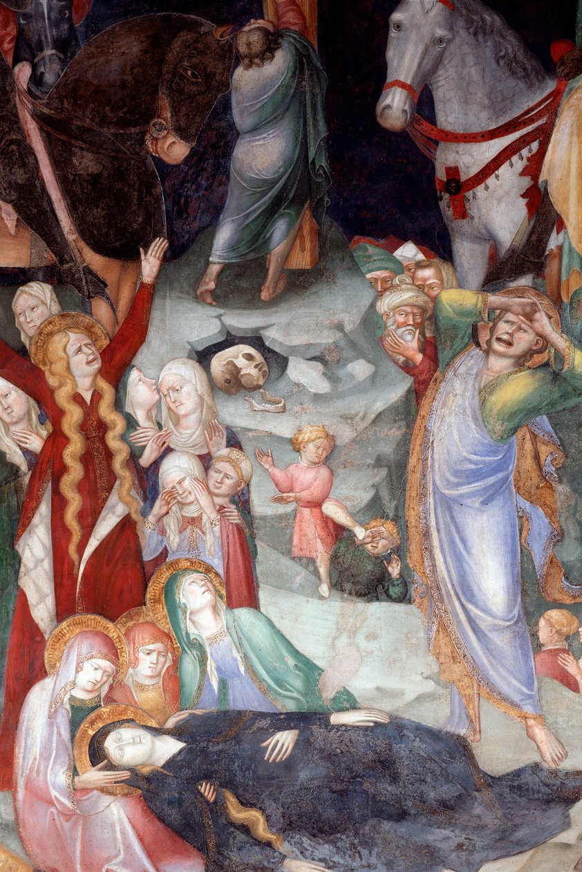 Ukrzyżowanie, detal (Fresco autorstwa Lorenzo Salimbeni