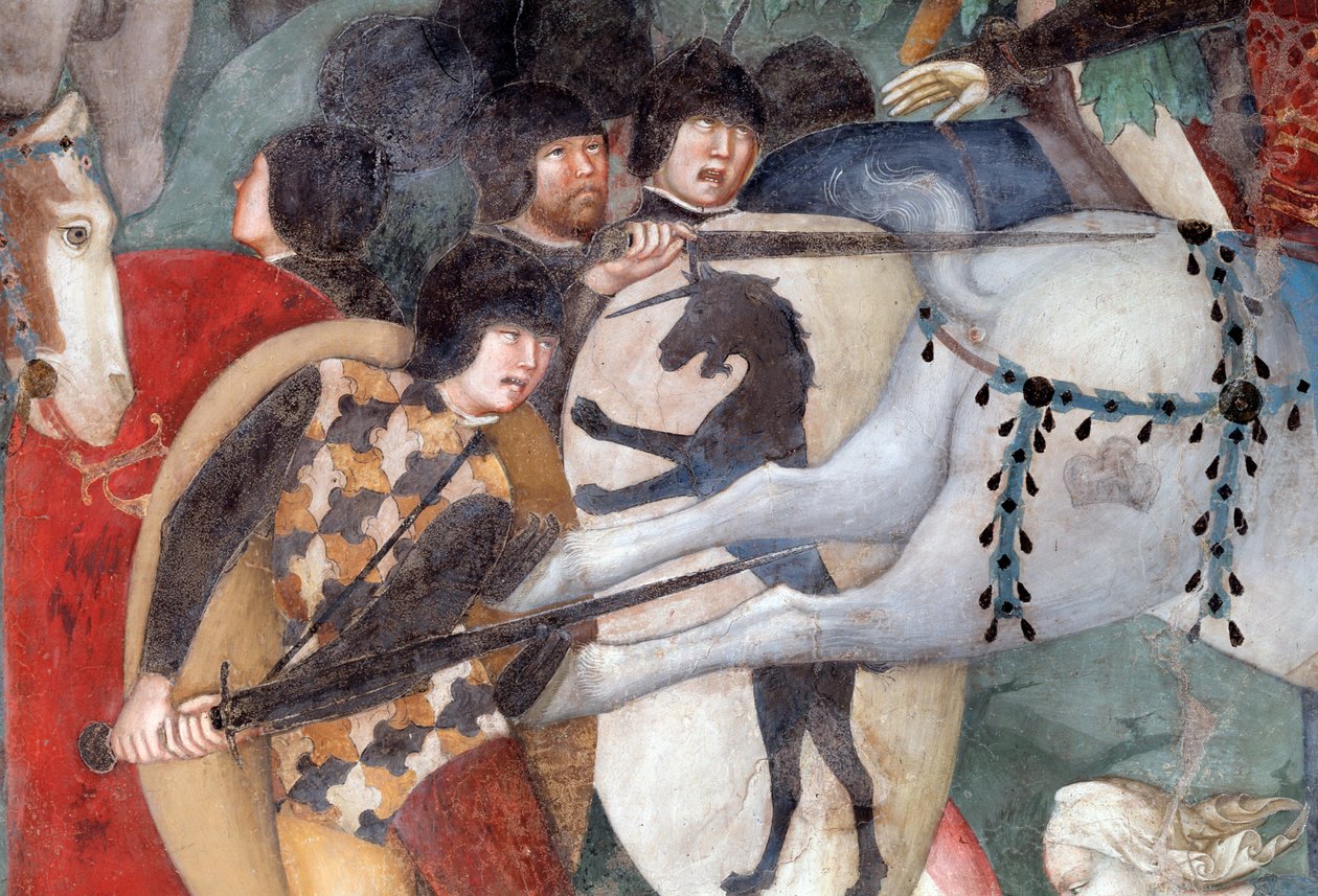 Ukrzyżowanie, fragment Żołnierzy (Fresco autorstwa Lorenzo Salimbeni