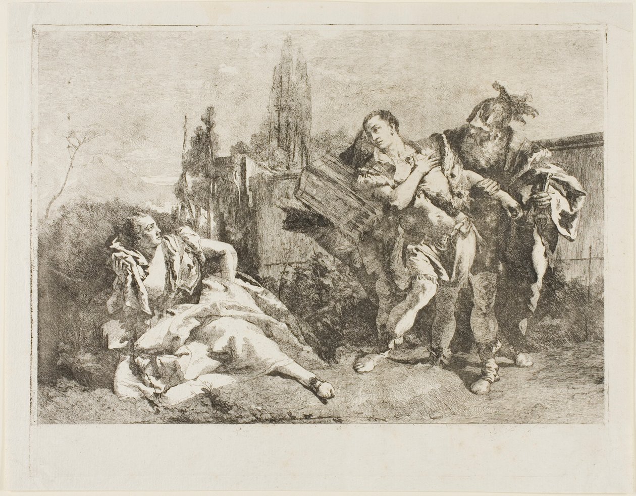 Rinaldo opuszcza Armida autorstwa Lorenzo Tiepolo