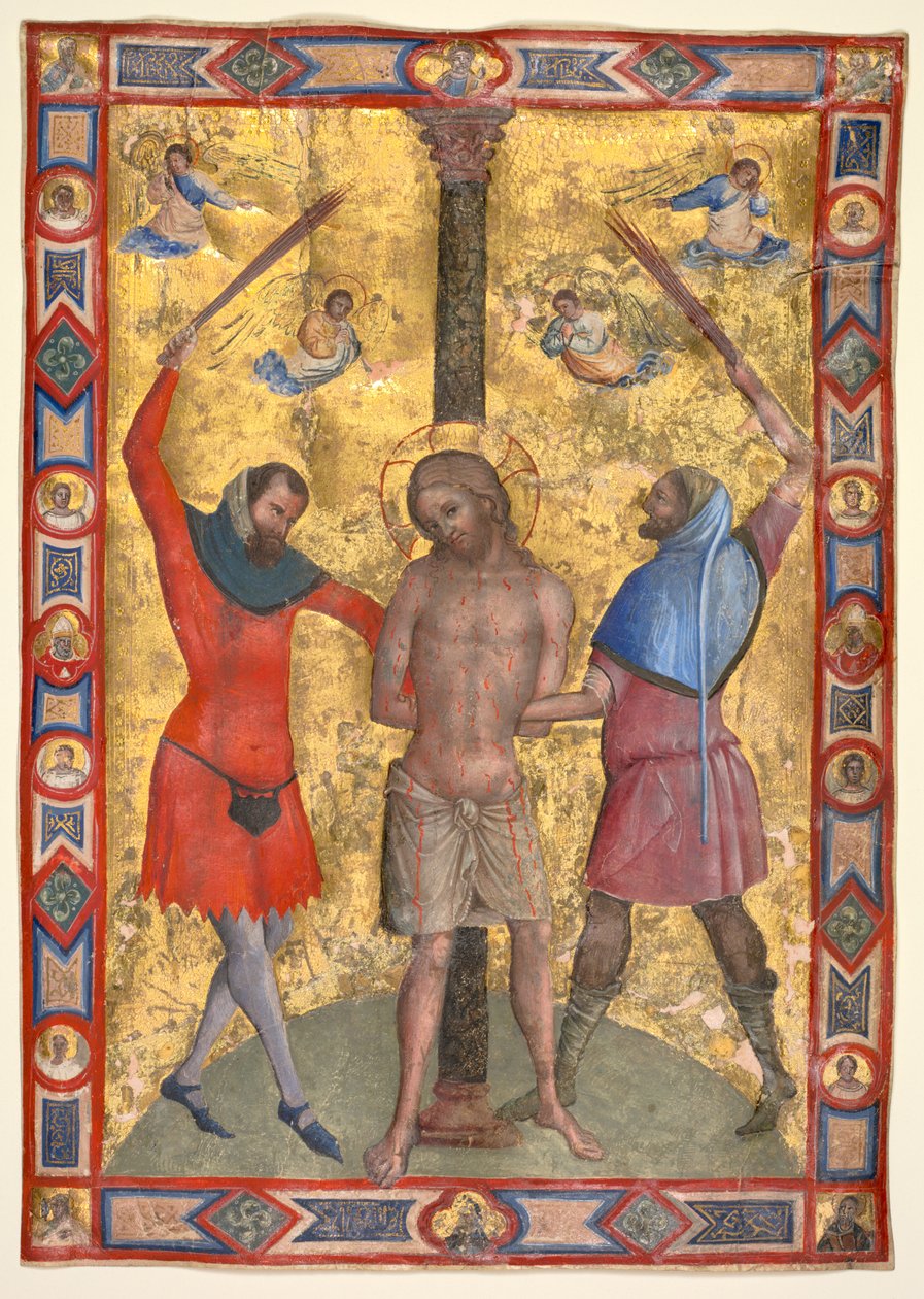 Miniatura z Mariegoli: Biczowanie, ok. 1900 r. 1350-1375. autorstwa Lorenzo Veneziano