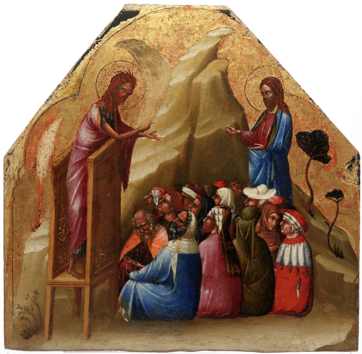 Święty Jan Chrzciciel głosi kazania autorstwa Lorenzo Veneziano