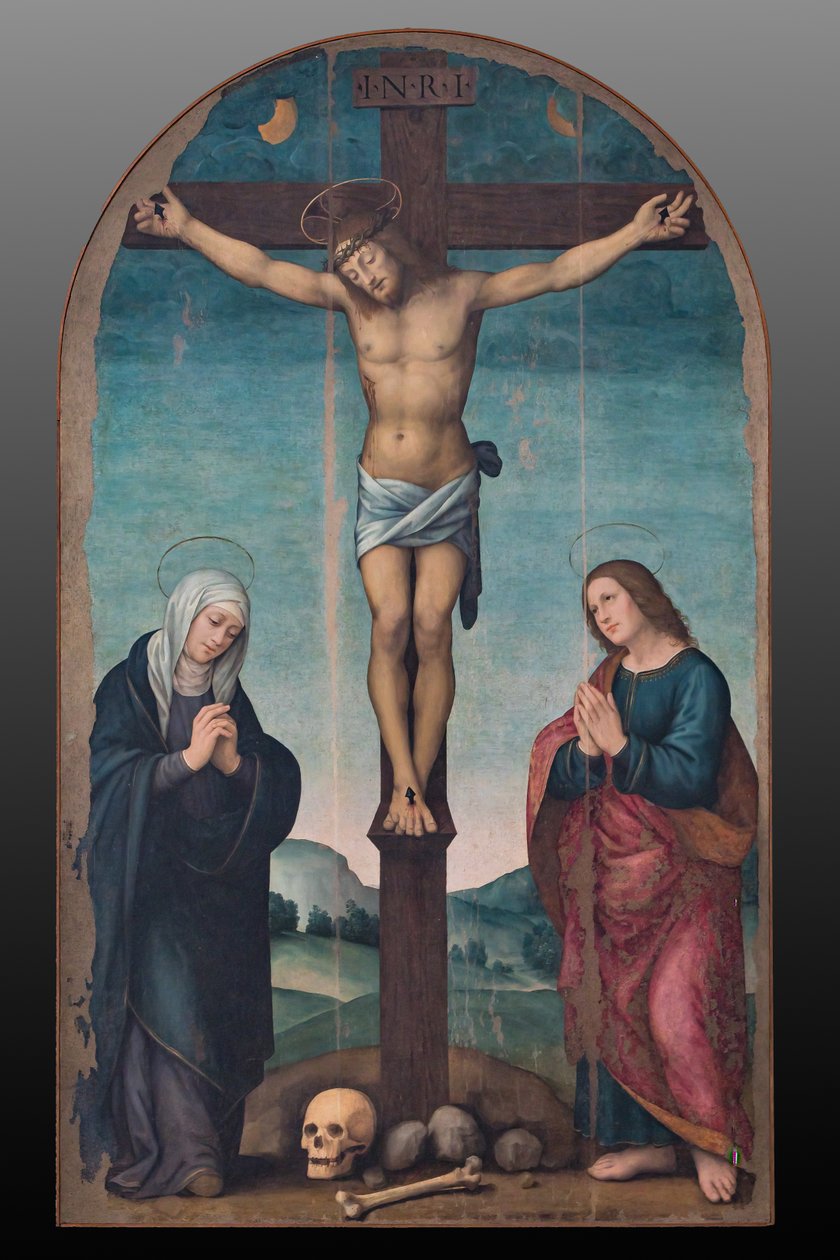 Ukrzyżowanie, ok. 1500-24 (olej na płycie) autorstwa Lorenzo di Credi