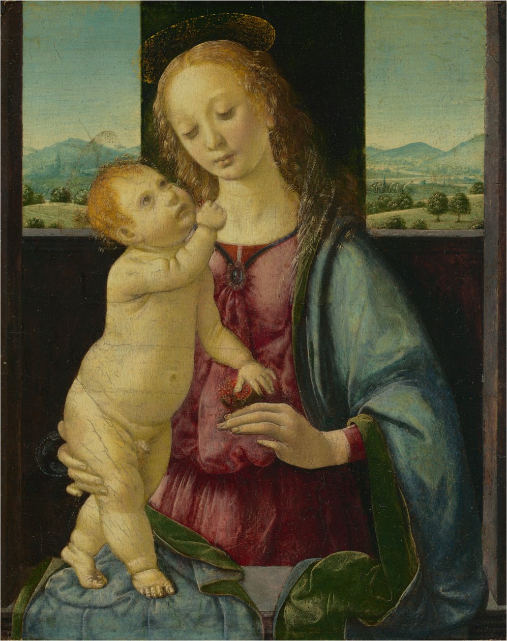 Madonna z Dzieciątkiem z Granatem autorstwa Lorenzo di Credi
