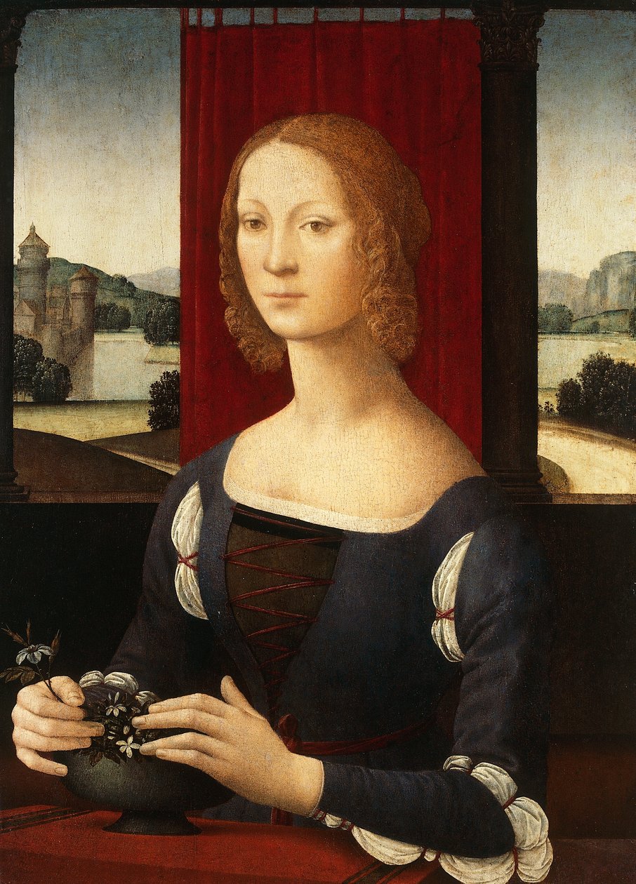 Portret Cateriny Sforzy Riario (Mediolan autorstwa Lorenzo di Credi