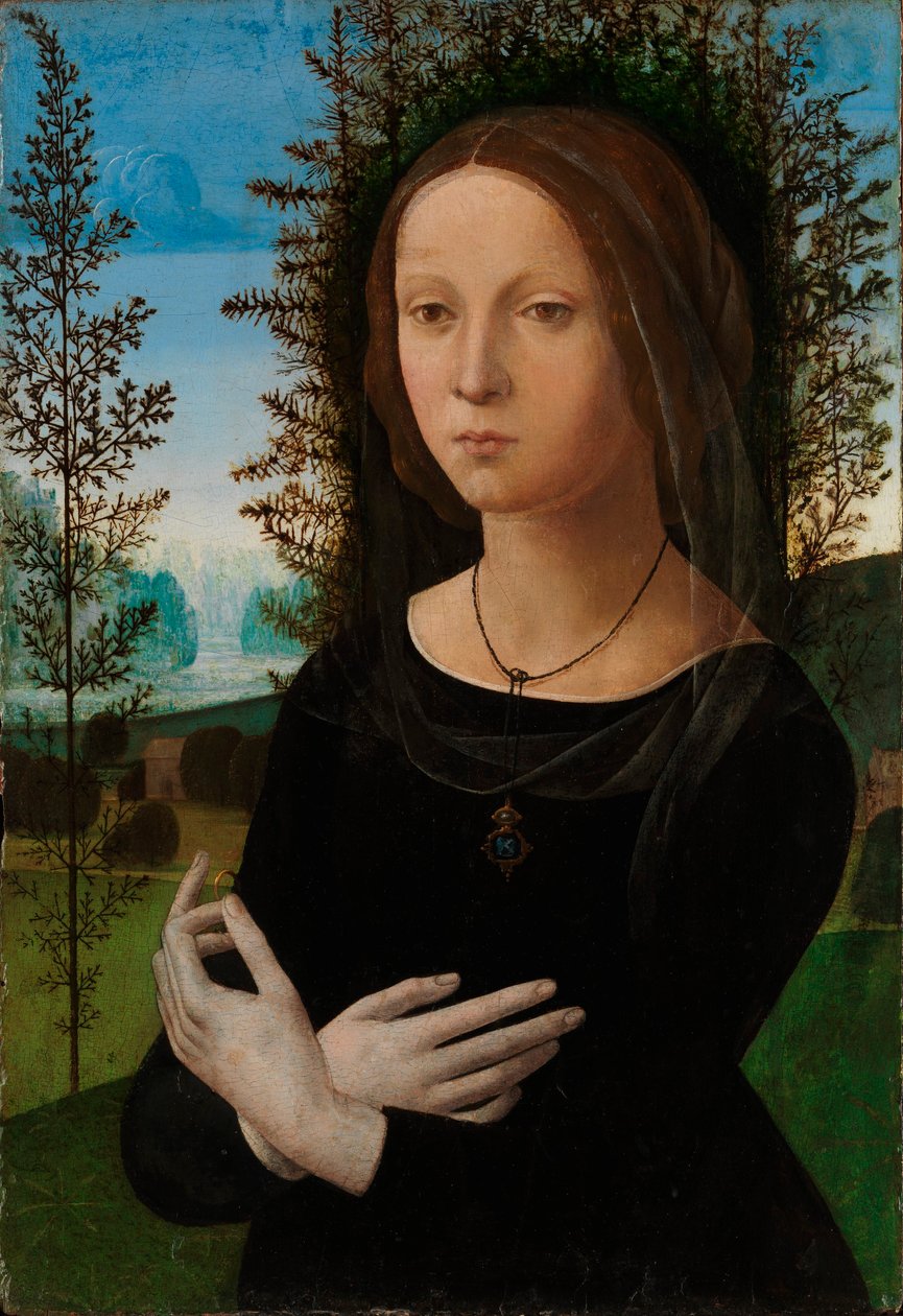 Portret młodej kobiety autorstwa Lorenzo di Credi