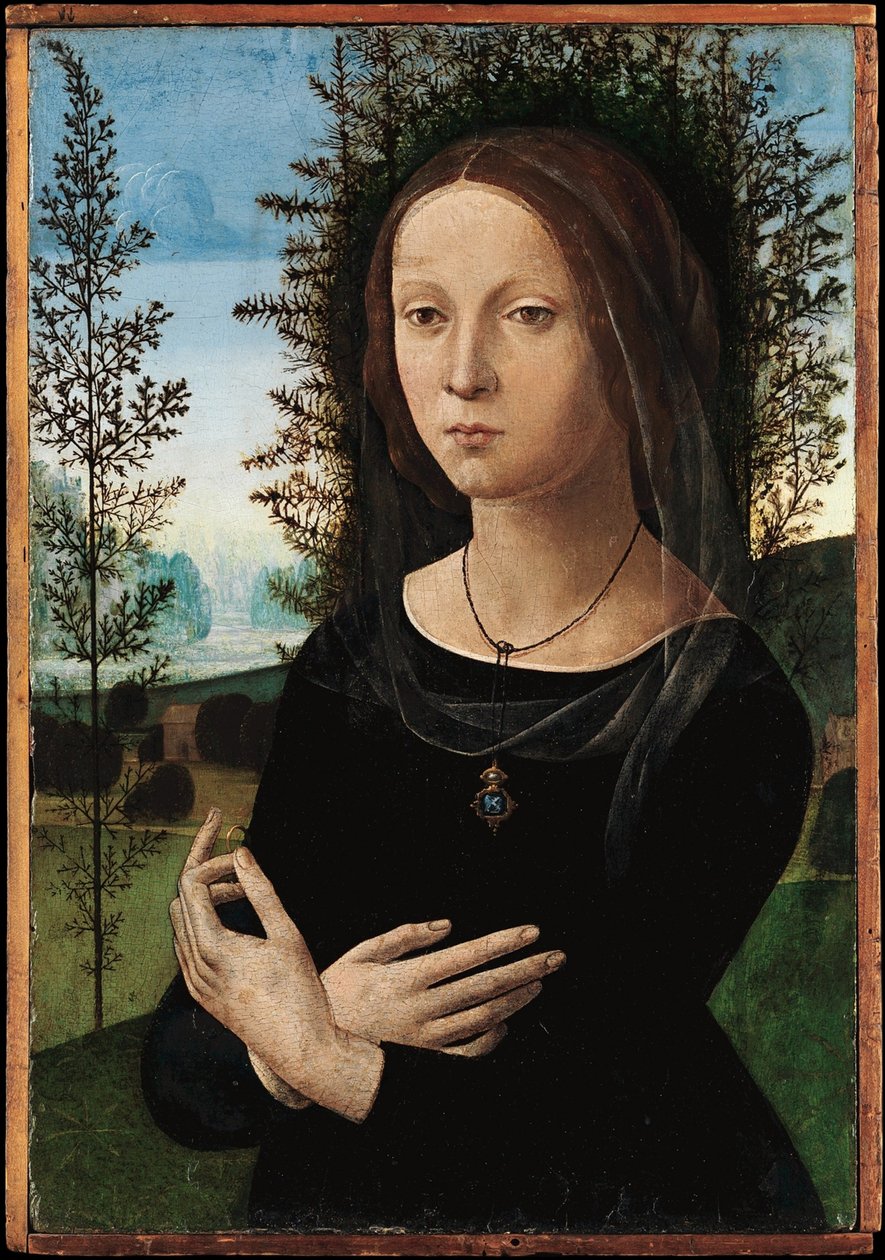 Portret młodej kobiety autorstwa Lorenzo di Credi