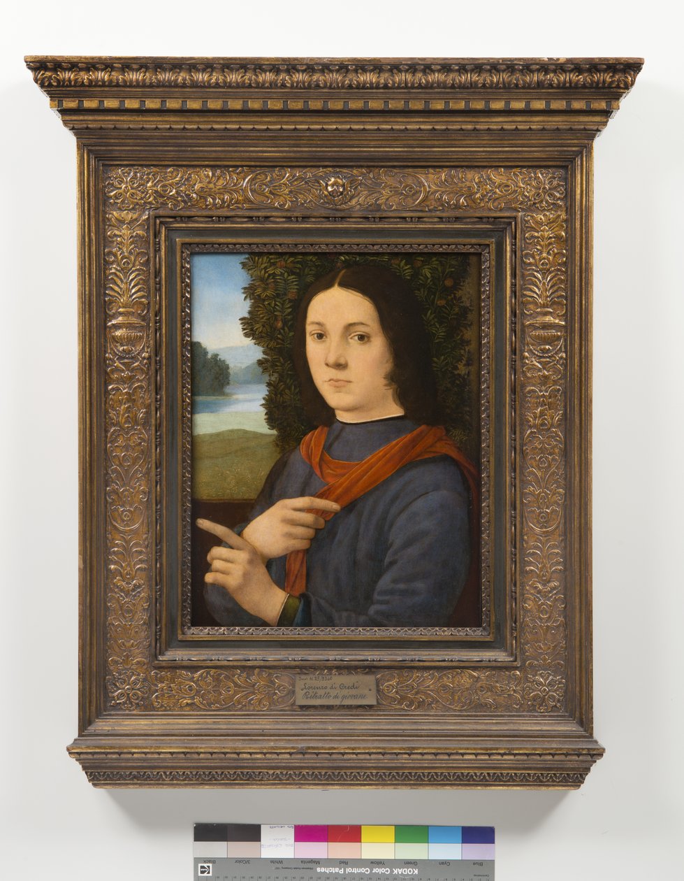Portret młodego mężczyzny, 1490-99 autorstwa Lorenzo di Credi