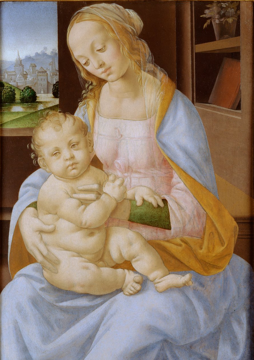 Dziewica z Dzieciątkiem, XV-XVI wiek 1470-1537 autorstwa Lorenzo di Credi