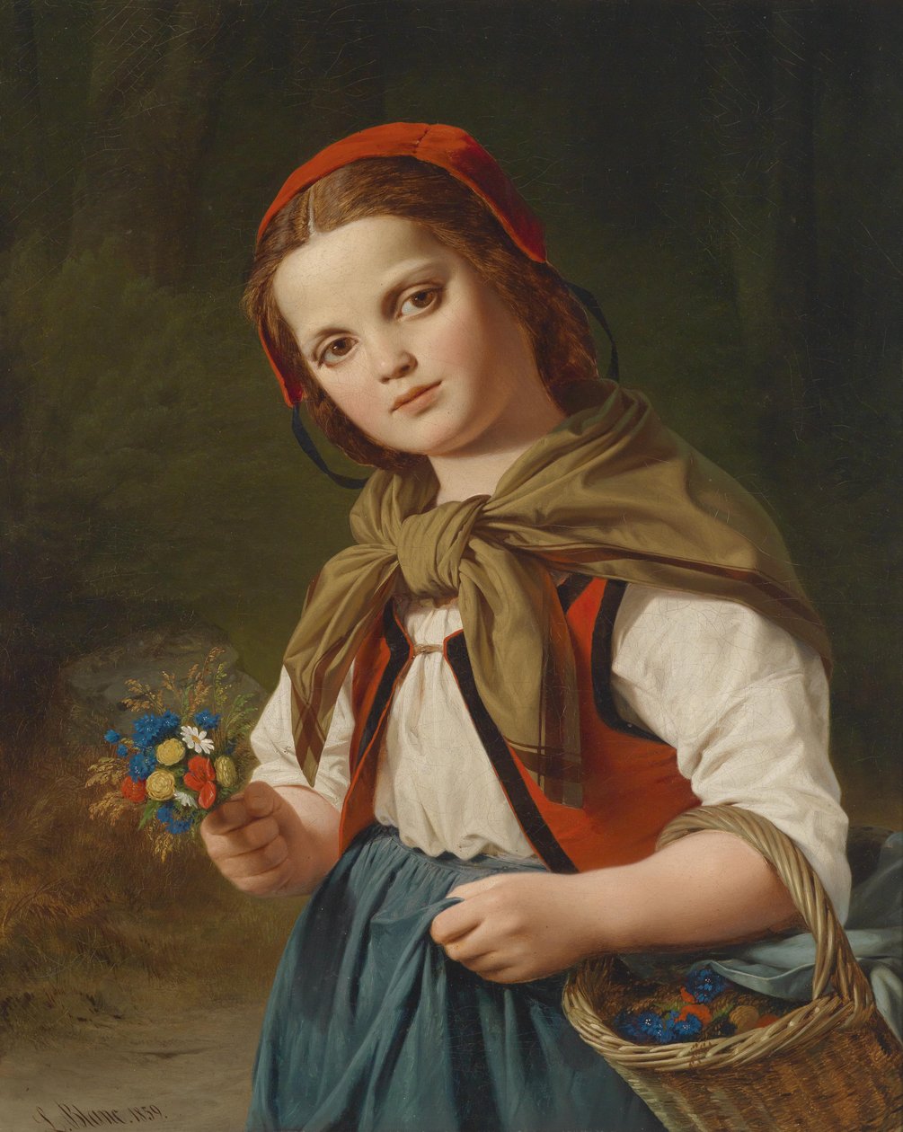 Flower girl (czerwony kapturek) autorstwa Louis Ammy Blanc