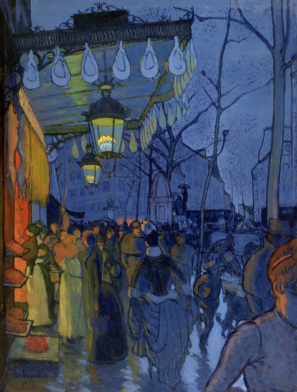 Scena uliczna, o piątej po południu, 1887 autorstwa Louis Anquetin