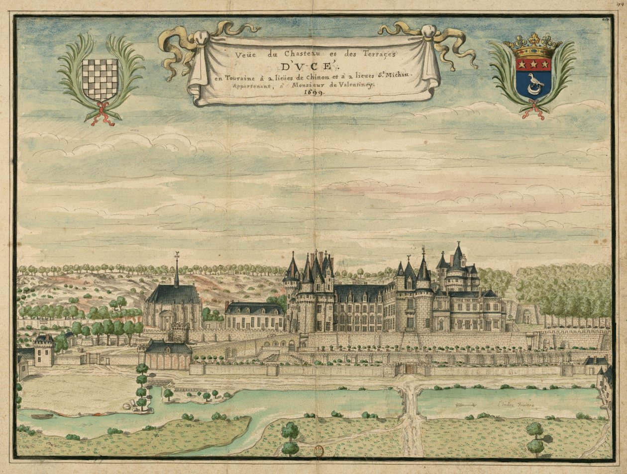 Kolorowy rysunek Château d