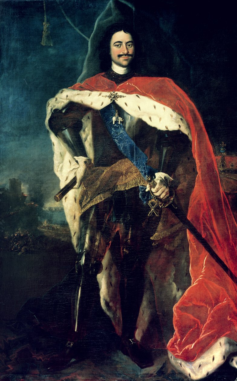Piotr Wielki (1672-1725) autorstwa Louis Caravaque