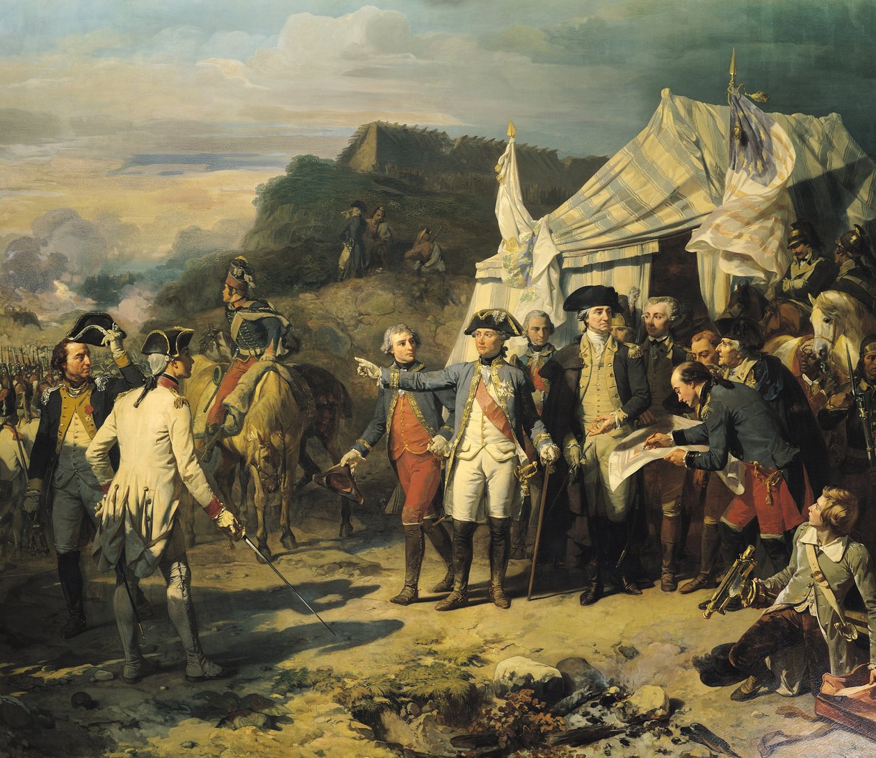Oblężenie Yorktown, 17 października 1781, 1836 autorstwa Louis Charles Auguste Couder