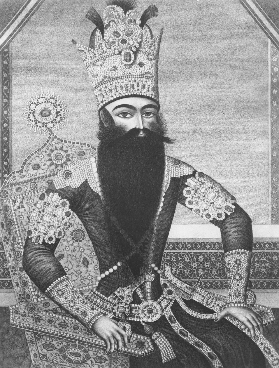 Shah Qajar pozostał autorstwa Louis Charles Ruotte
