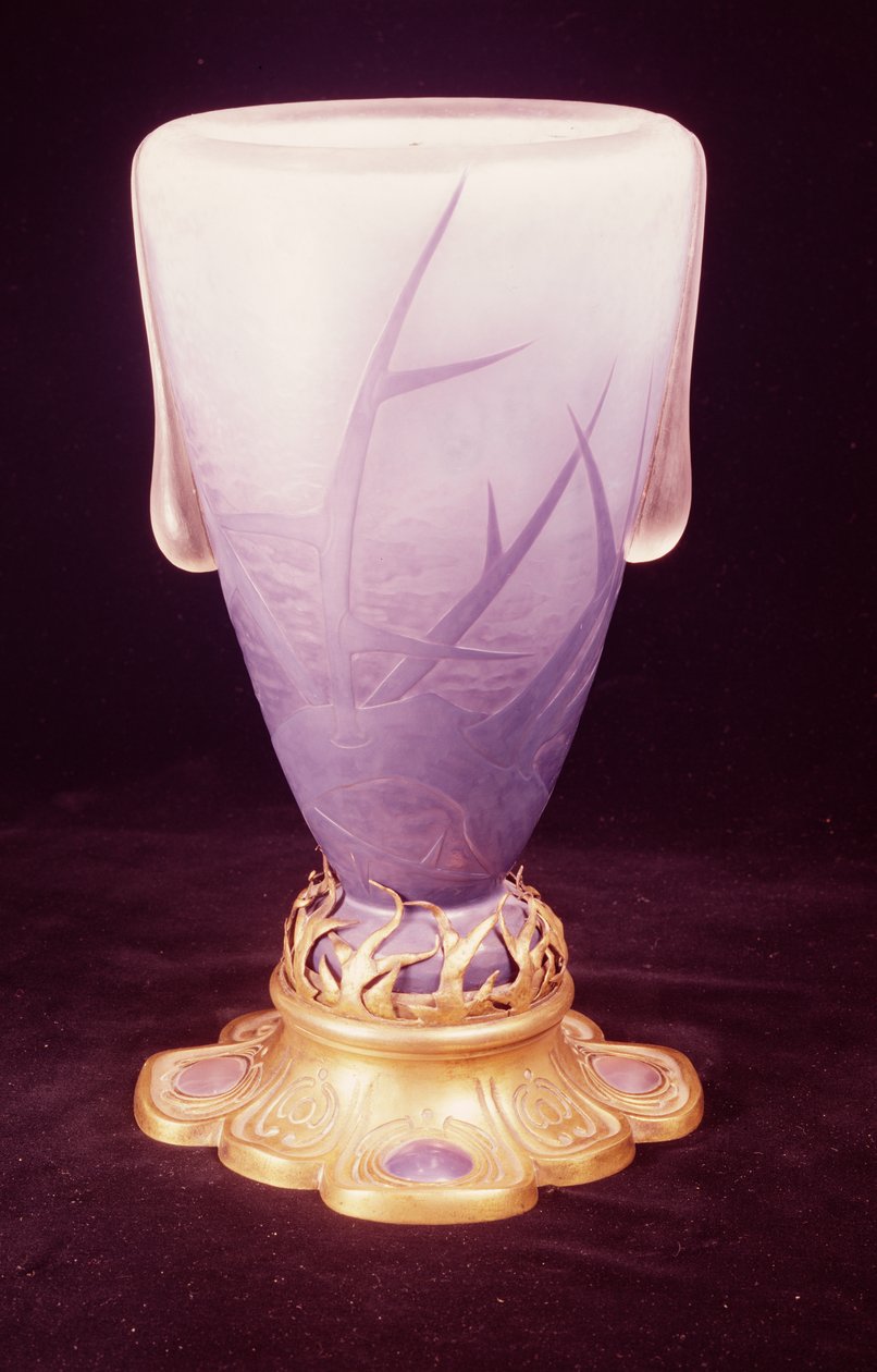 Favrile wazon z podstawą ormolu (szkło) autorstwa Louis Comfort Tiffany