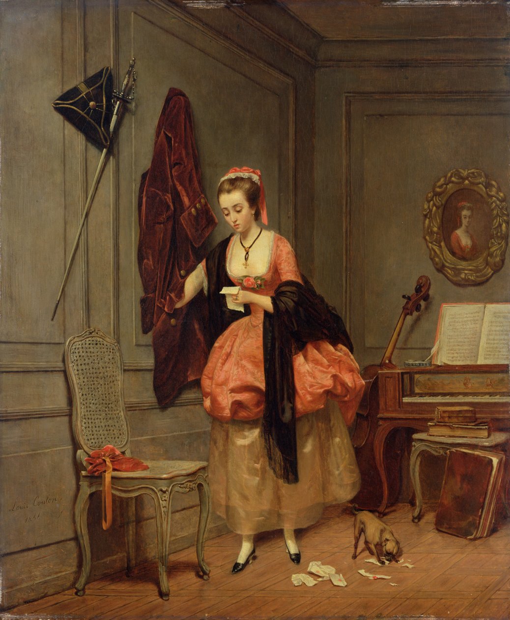 Ukochana Pani, 1846 autorstwa Louis Coulon