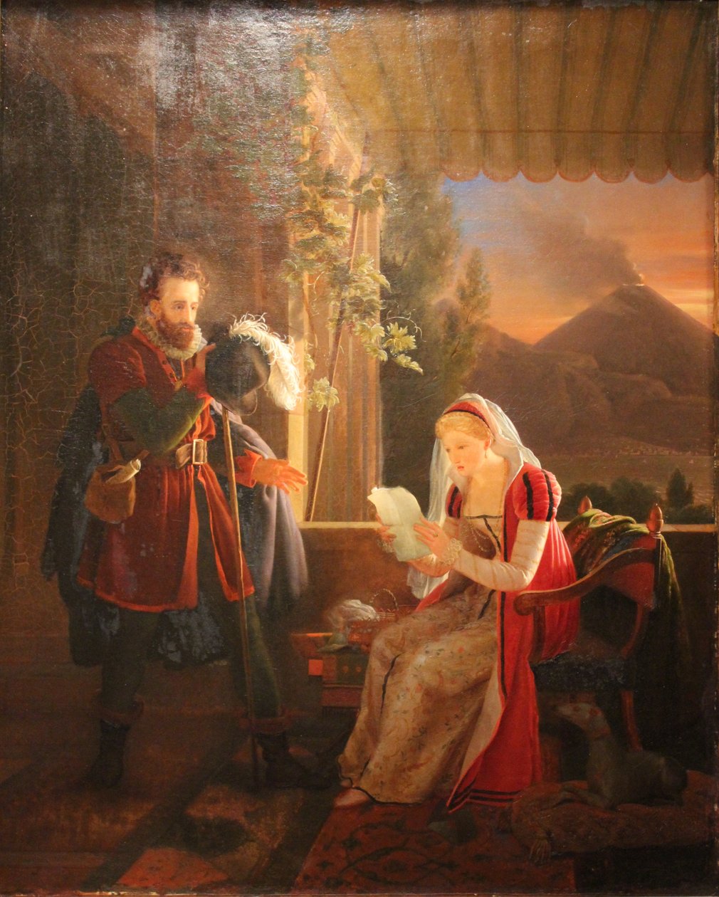 Puchar u jego siostry Cornelii w Sorrento autorstwa Louis Ducis