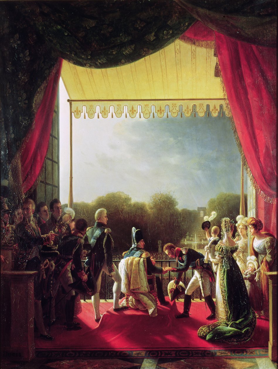 د هسپانوي جګړې وروسته د سرتیرو بیرته ستنیدل، 1823 پولی autorstwa Louis Ducis