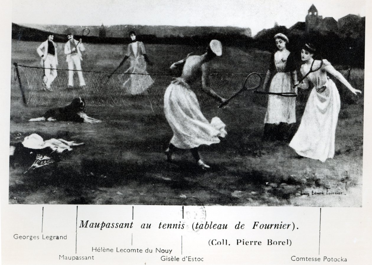 Guy de Maupassant (1850-93) Gra w tenisa, z książki "Maupassant et l