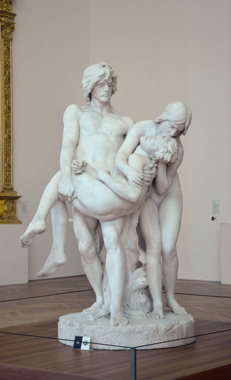 Pierwszy pogrzeb autorstwa Louis Ernest Barrias