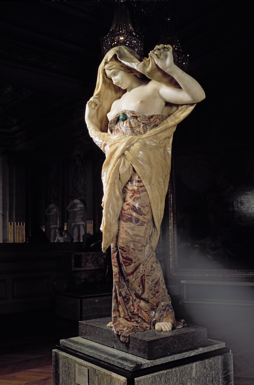 Natura objawiająca się nauce, 1899 (marmur i onyks) autorstwa Louis Ernest Barrias