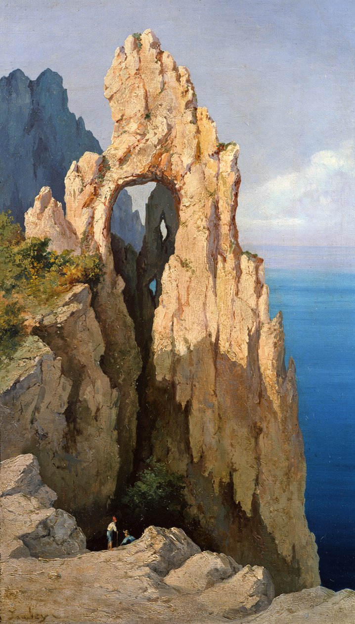 Skały w Capri autorstwa Eugene Isabey