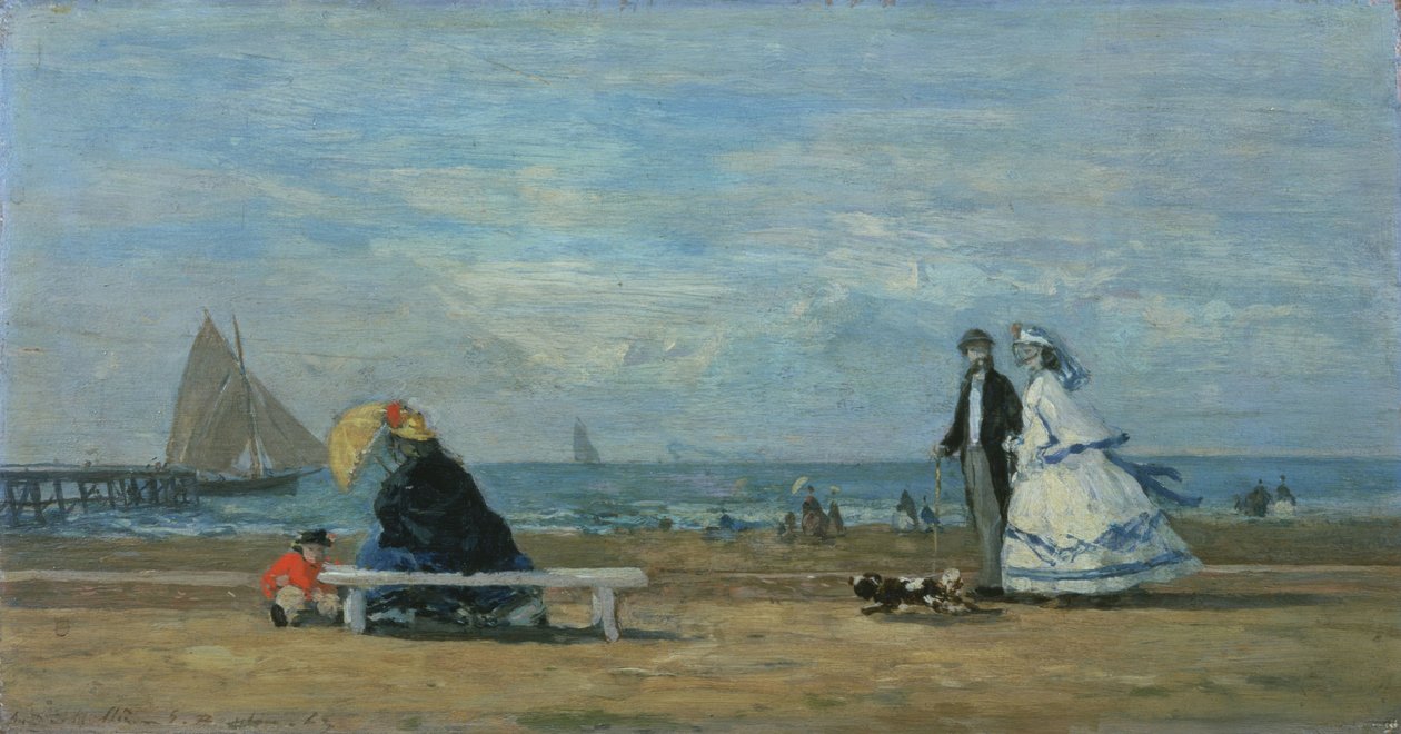Plaża w Trouville autorstwa Eugene Louis Boudin