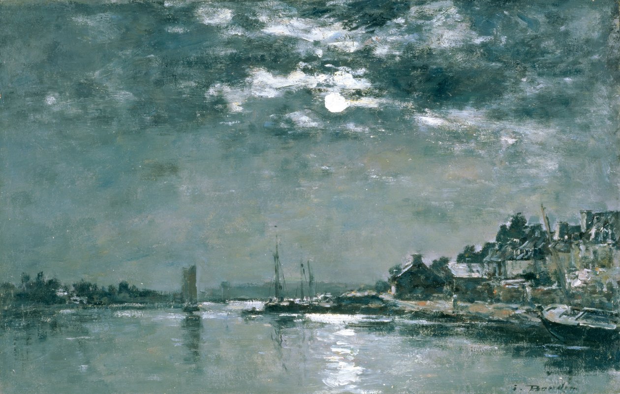 Księżycowy pejzaż morski autorstwa Eugene Louis Boudin