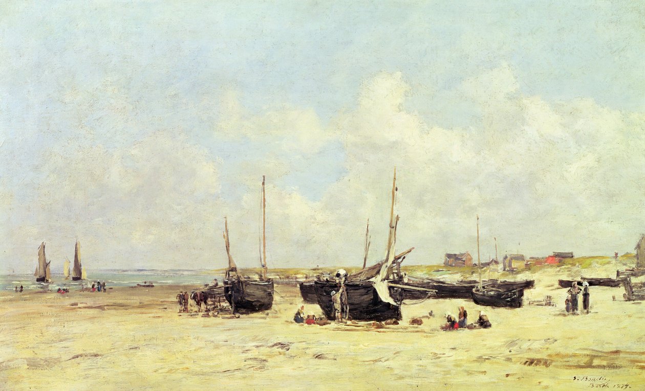 Plaża podczas odpływu, Berck, 1890-97 autorstwa Eugene Louis Boudin