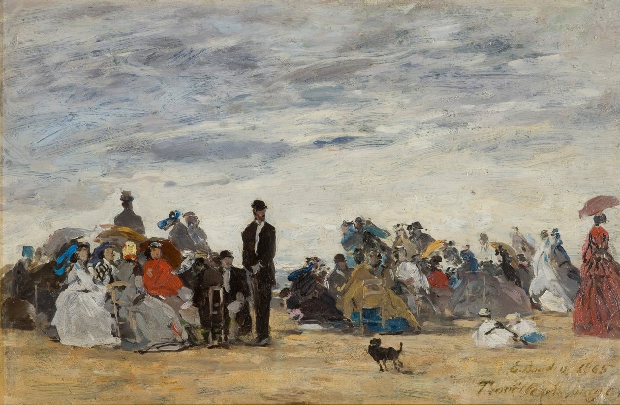 Plaża w Trouville autorstwa Eugene Louis Boudin