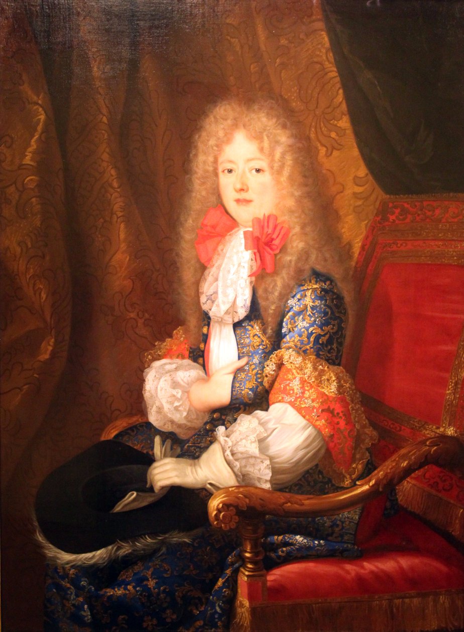Elisabeth Charlotte z Palatynatu, księżna Orleanu, w stroju myśliwskim autorstwa Louis Ferdinand Elle the Younger