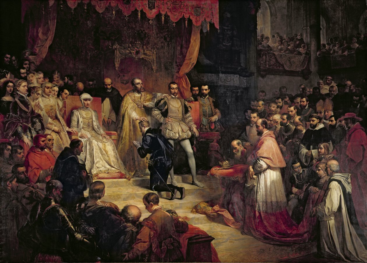 Abdykacja Karola V (1500-58) 1841 autorstwa Louis Gallait