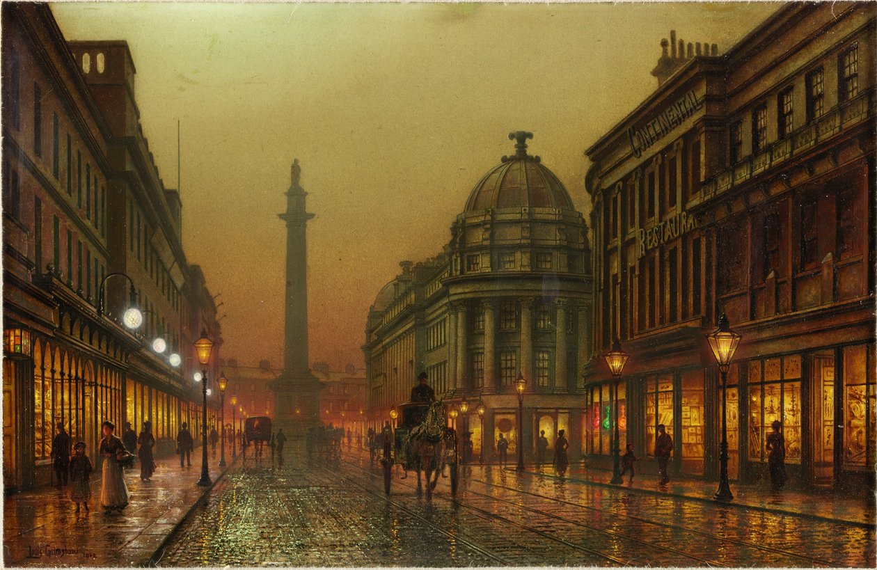 Grainger Street, Newcastle upon Tyne, 1902 autorstwa Louis Grimshaw