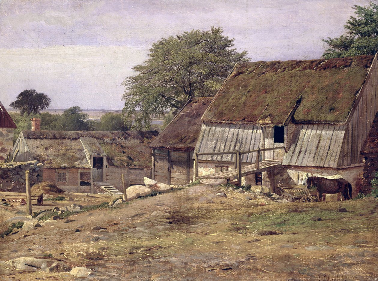 Dom wiejski w Szwecji, 1834 autorstwa Louis Gurlitt