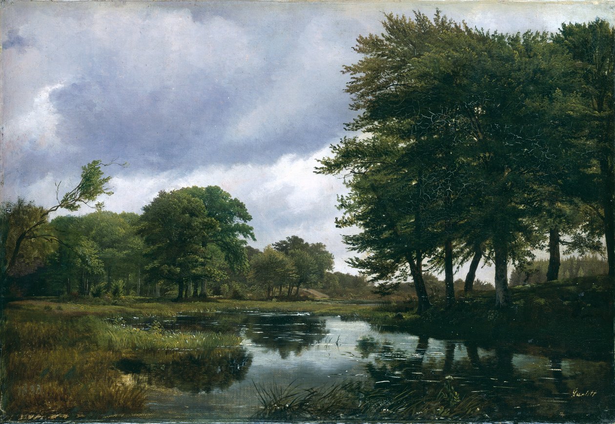 Krajobraz w Silkeborg, 1833 autorstwa Louis Gurlitt