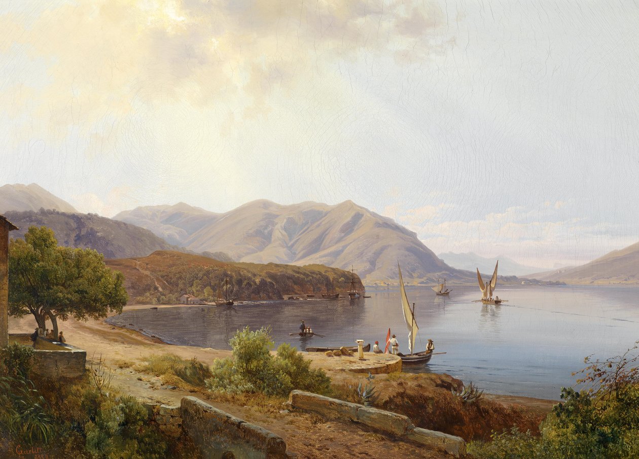 Motyw w pobliżu San Felice nad jeziorem Garda autorstwa Louis Gurlitt