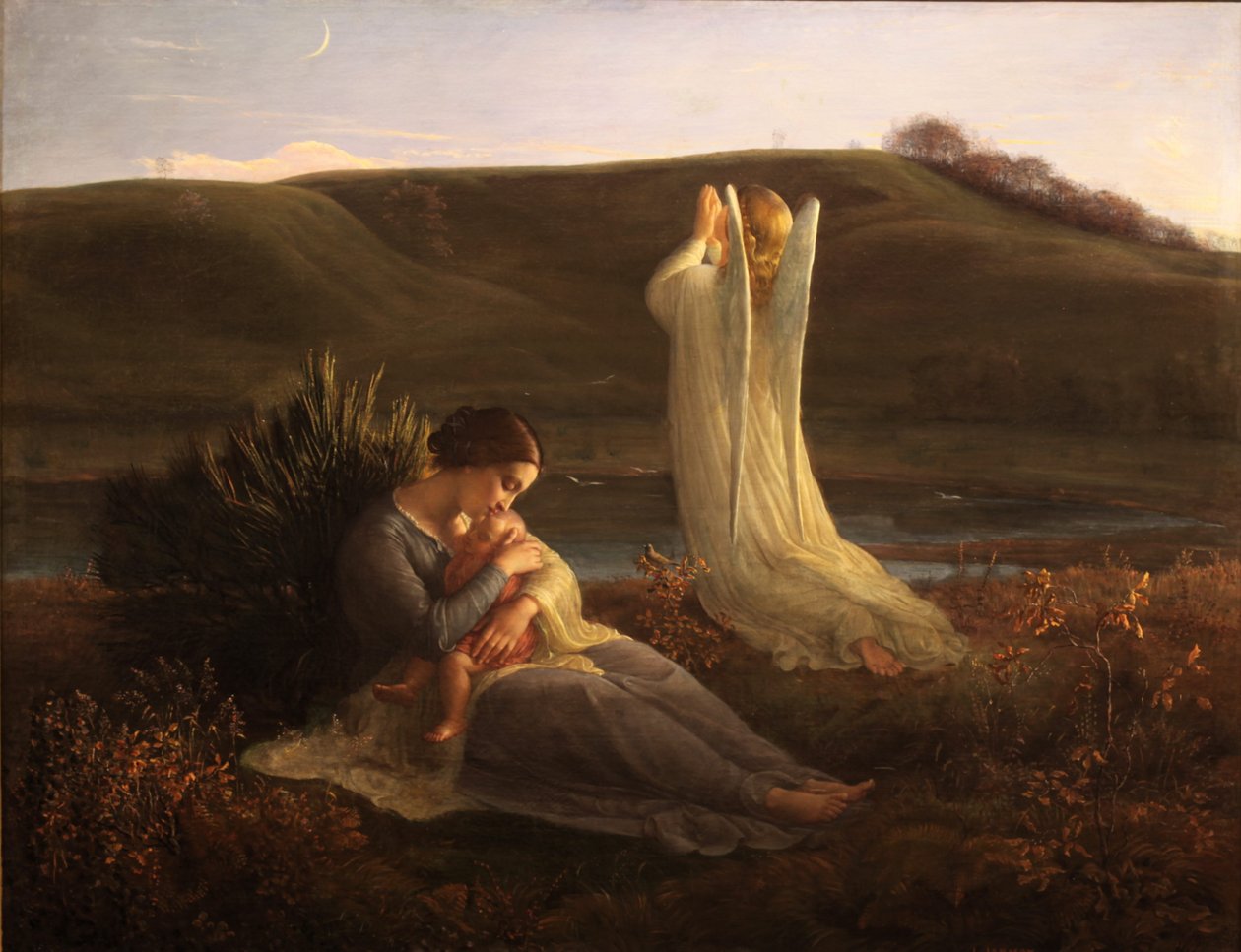 Poemat duszy - Anioł i Matka autorstwa Louis Janmot
