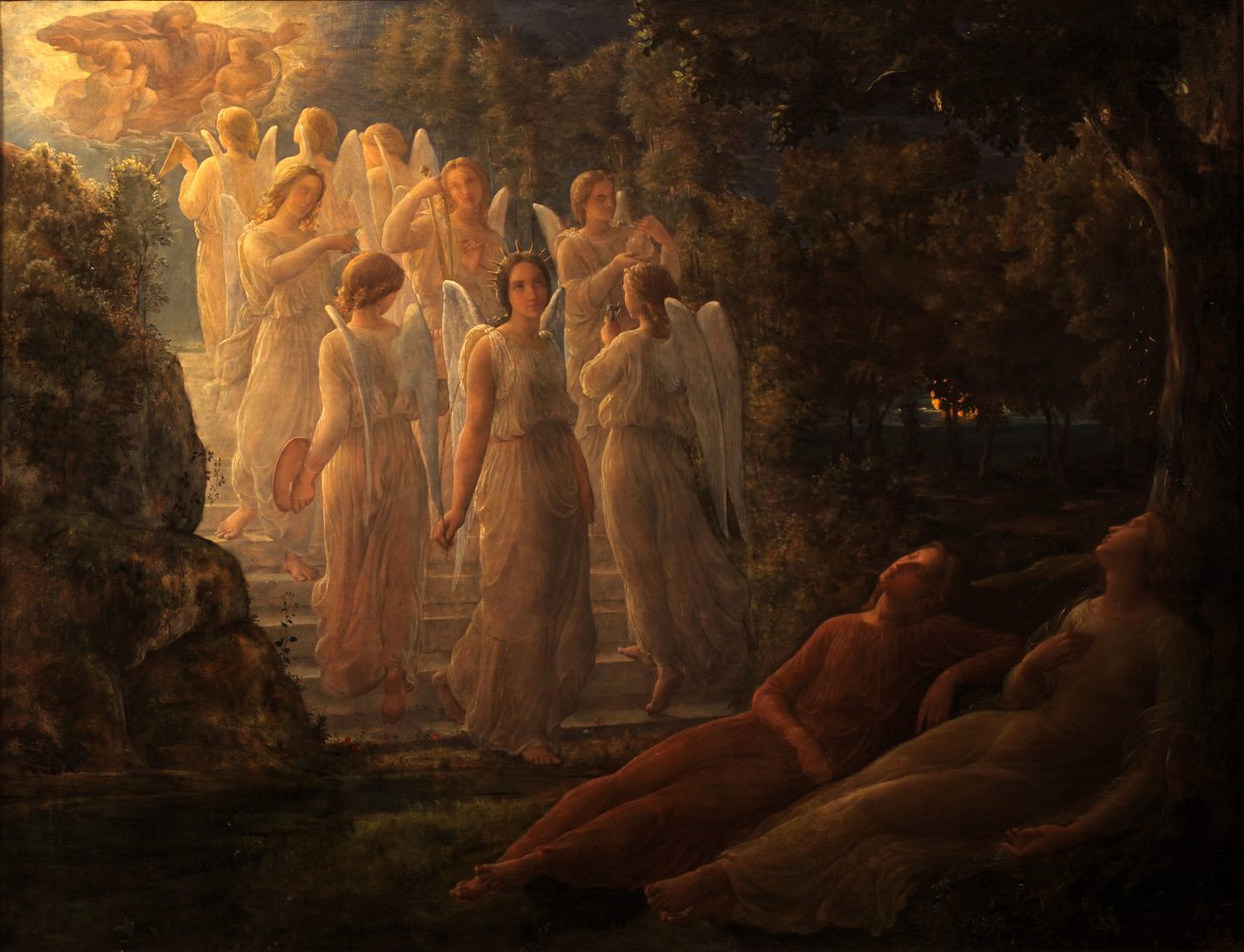 Poemat duszy - Złote schody autorstwa Louis Janmot