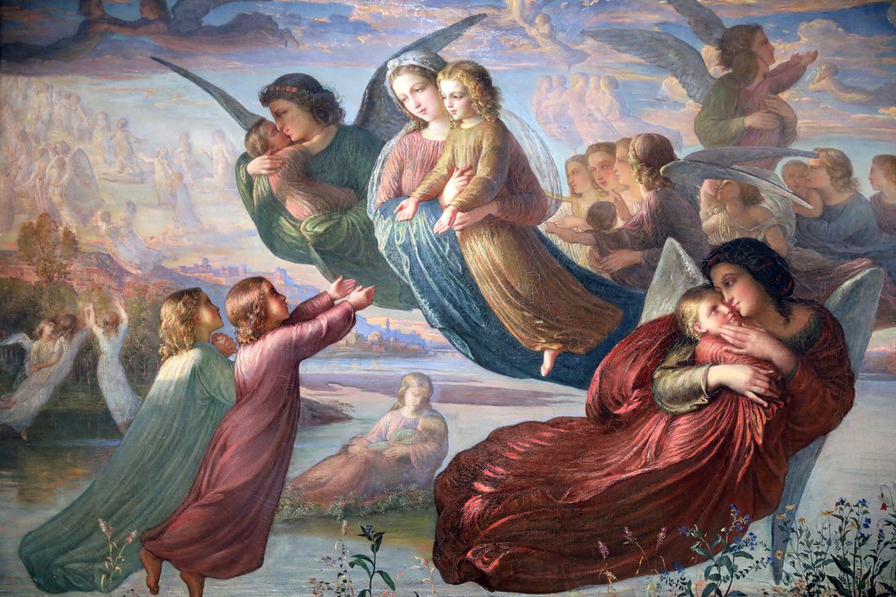 Poemat duszy, Pamięć nieba, detal, 1835-55 autorstwa Louis Janmot