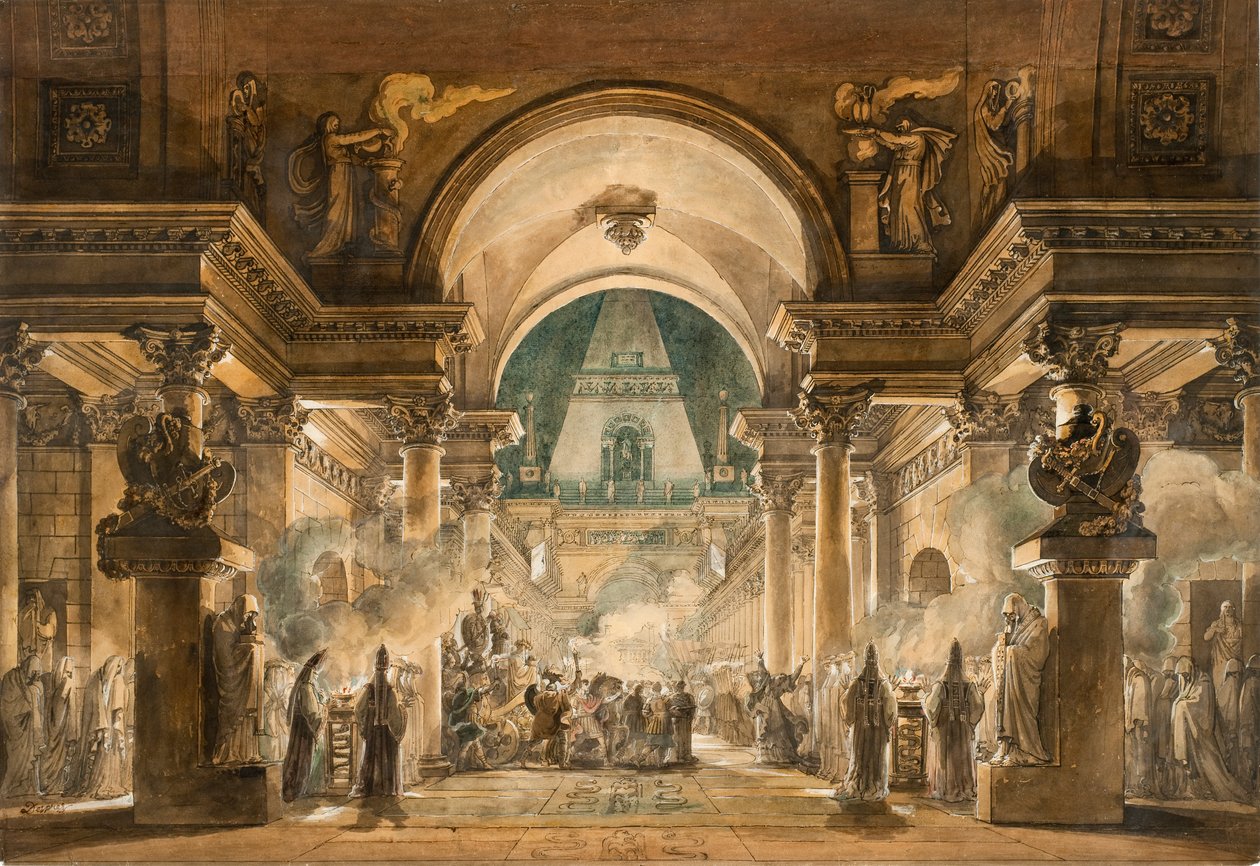 Kondukt pogrzebowy Agamemnona autorstwa Louis Jean Desprez